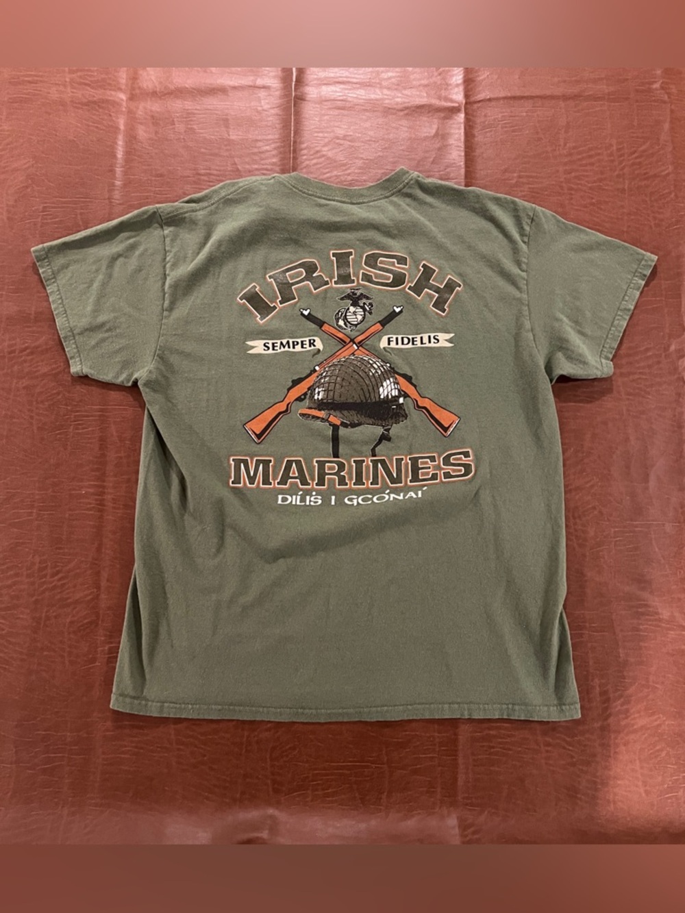 USMC Marines Irish Shirt - Dual Sided - Size Large